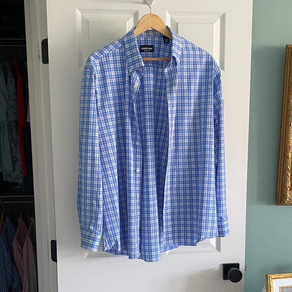 Lands' End | Men's Long Sleeve Travel Kit Shirt